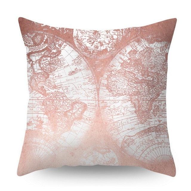 Nordic Geometric Plant Flower Letter Cotton Pillow Cover