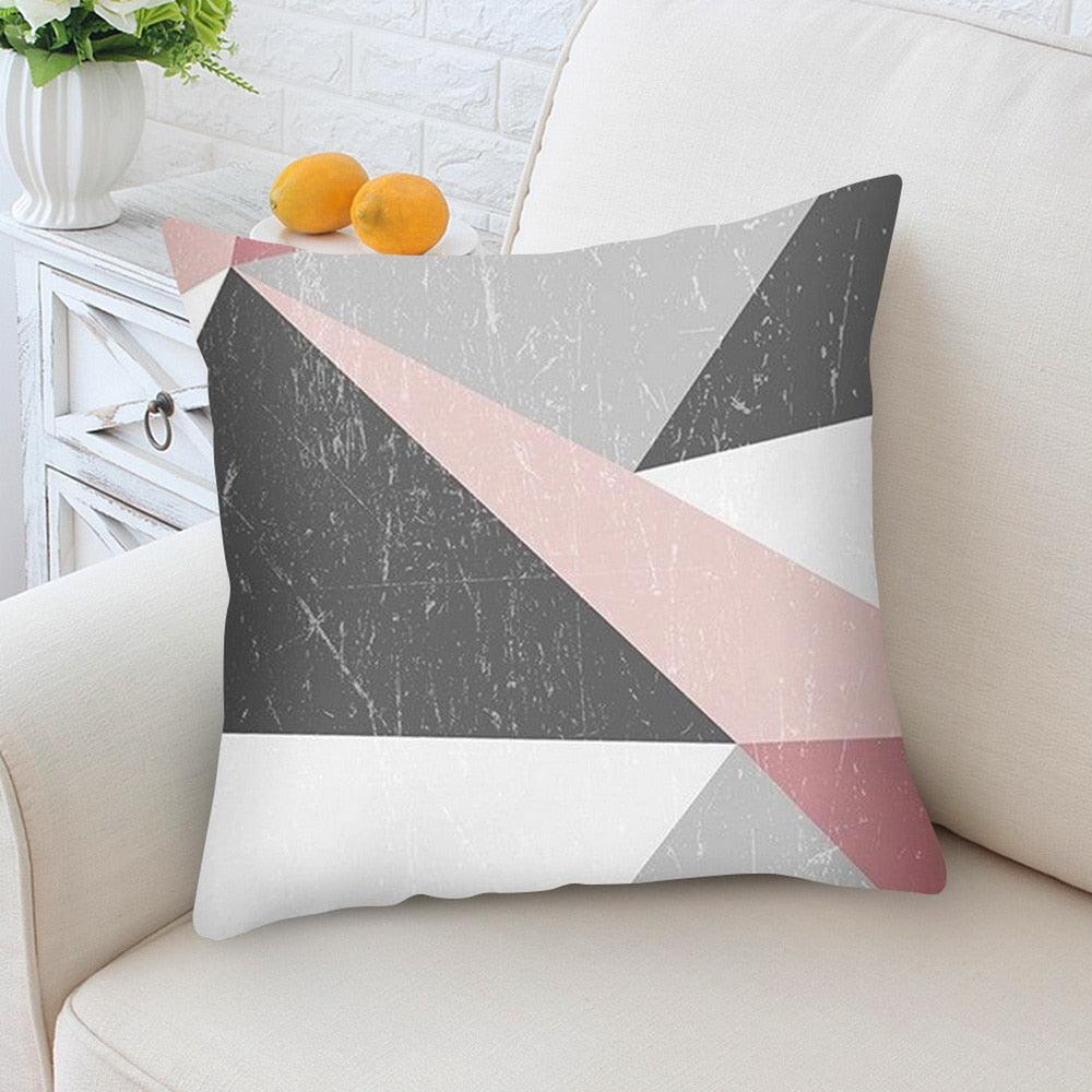 Nordic Geometric Plant Flower Letter Cotton Pillow Cover