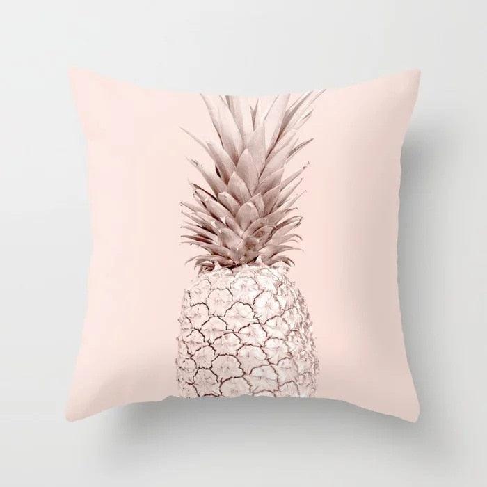 Nordic Geometric Plant Flower Letter Cotton Pillow Cover