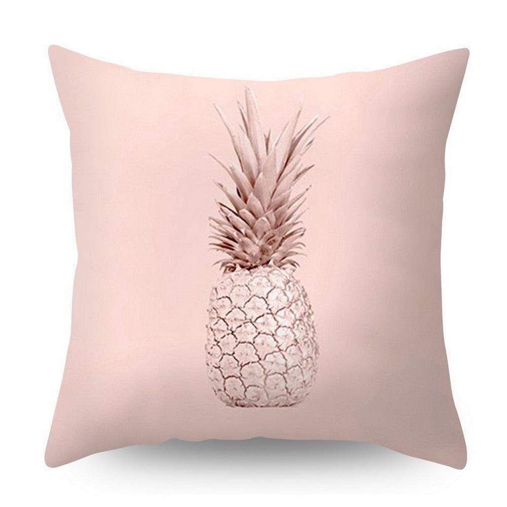 Nordic Geometric Plant Flower Letter Cotton Pillow Cover