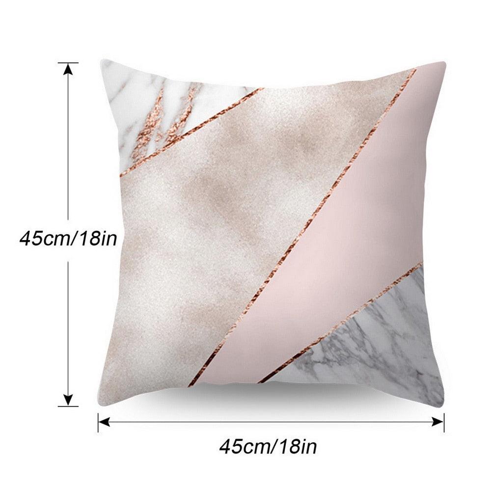 Nordic Geometric Plant Flower Letter Cotton Pillow Cover