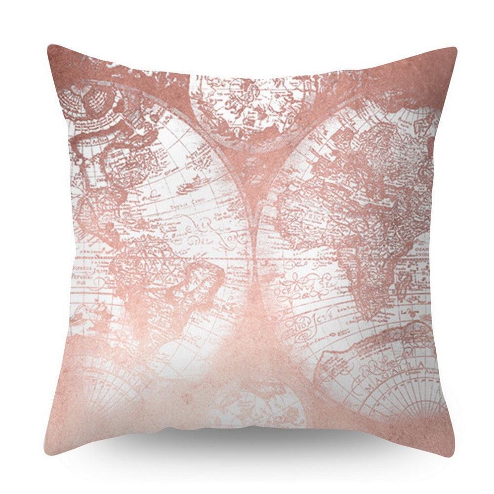 Nordic Geometric Plant Flower Letter Cotton Pillow Cover