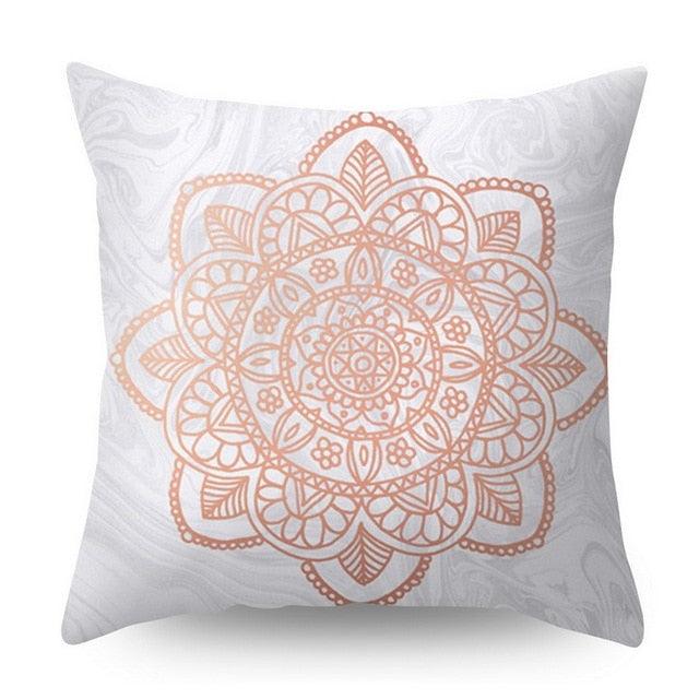Nordic Geometric Plant Flower Letter Cotton Pillow Cover